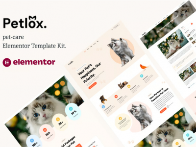Petlox – Pet Care Elementor Template Kit