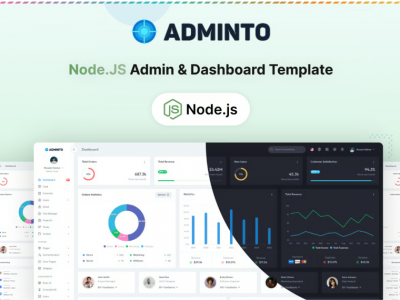 Adminto - NodeJs Admin & Dashboard Template