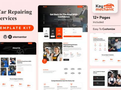 Kaymechanic – Car Repair & Auto Service Elementor Template Kit