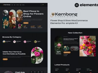 Kembang - Flower Shop & Store WooCommerce Elementor Pro Template Kit By aStylers