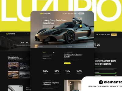 Luzurio - Luxury Car Rental Elementor Template Kit