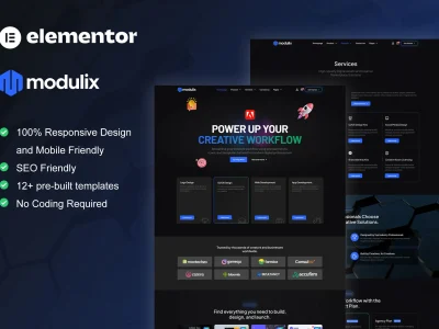 Modulix - Digital Product Store Elementor Pro Template Kit