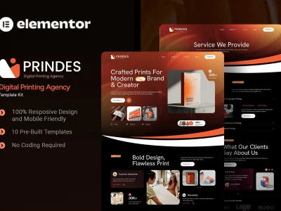 Prindes - Digital Printing Agency Elementor Template Kit