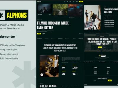 Alphons - Film Maker & Movie Studio Elementor Template Kit
