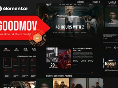 Goodmov - Film Maker & Movie Studio Elementor Template Kit
