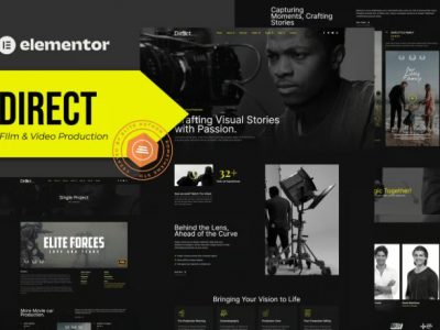 Direct - Film & Video Production Elementor Pro Template Kit