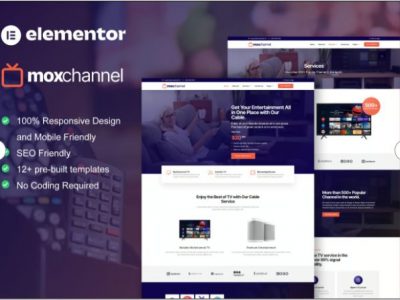 MoxChannel - TV Channel Service Elementor Template Kit
