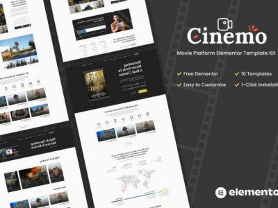 Cinemo - Video Streaming Website Elementor Template Kit