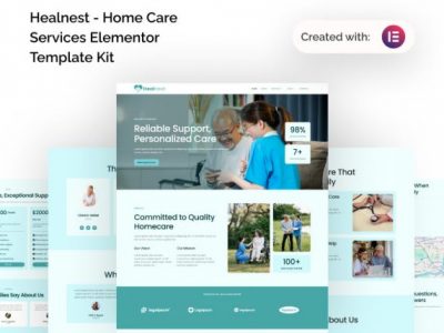 Healnest - Home Care Services Elementor Template Kit