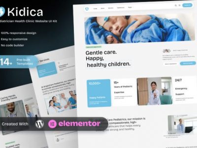 Kidica – Pediatrician Health Clinic Elementor Template Kit