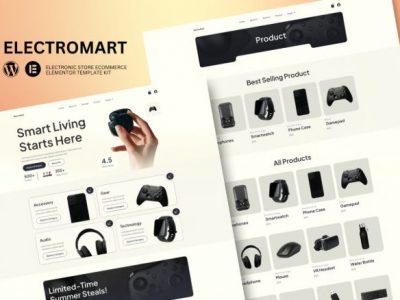 Electromart - E-Commerce Electronics Store Elementor Template Kit