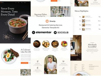 DineUp - Restaurant & Catering Service Elementor Template Kit