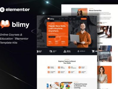 Blimy - Online Courses & Education Elementor Template Kits