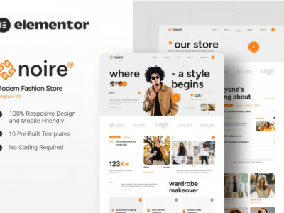 Noire - Modern Fashion Store Elementor Template Kit
