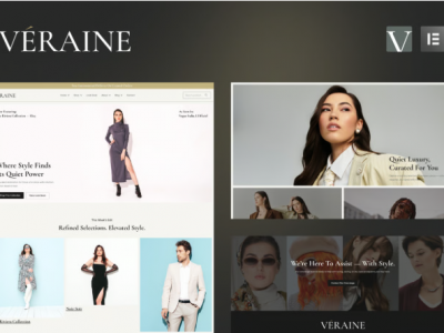 Veraine - Luxury Fashion Marketplace Elementor Template Kit