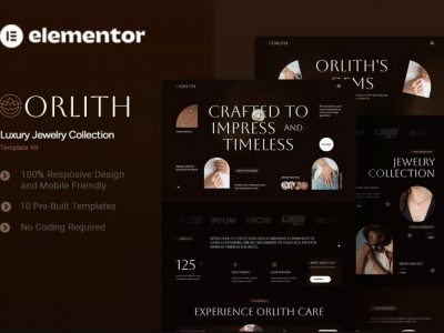 Orlith - Luxury Jewelry Collection Elementor Template Kit