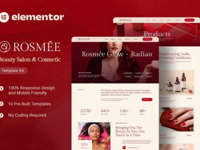 Rosmee - Beauty Salon & Cosmetic Elementor Tempate Kit