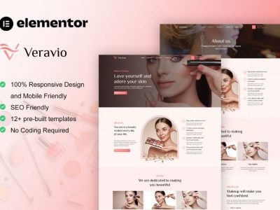 Veravio - Makeup Artist & Hair Stylist Elementor Template Kit By moxcreative