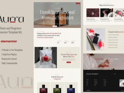 Aurra - Perfume and Fragrance Elementor Template Kit By askproject