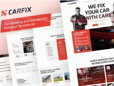 Carfix - Car Detailing and Auto Service Elementor Template Kit