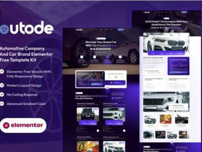 Autode - Automotive And Car Brand Elementor Template Kit
