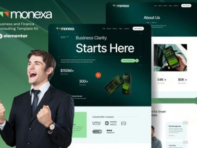 Monexa - Business & Finance Consulting Elementor Template Kit