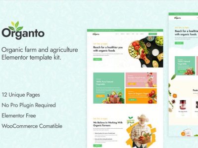Organto - Organic Food Elementor Template Kit