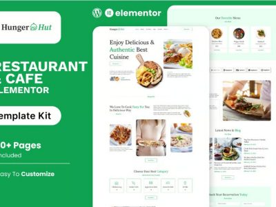 HungerHut - Restaurant & Cafe Elementor Template Kit