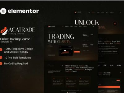 Acatrade - Online Trading Course Elementor Template Kit