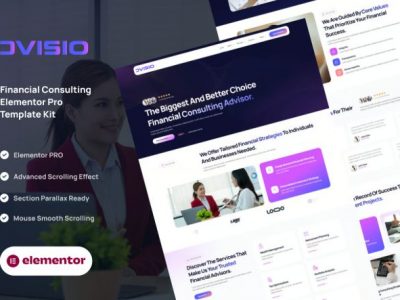 Advisio - Financial Consulting Elementor Pro Template Kit