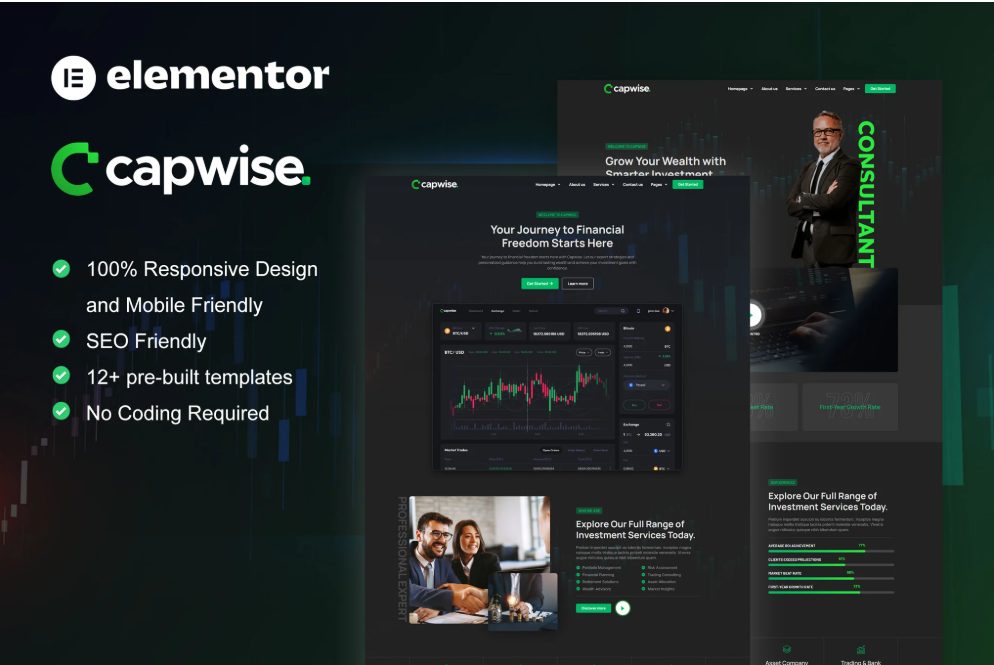CapWise - Trading & Investment Elementor Pro Template Kit