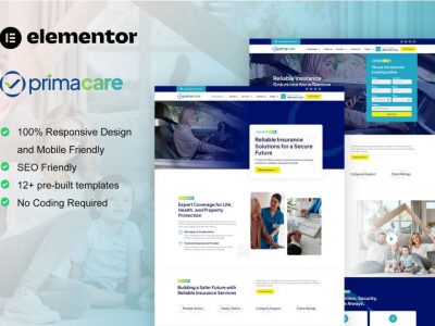 PrimaCare - Finance & Insurance Company Elementor Pro Template Kit