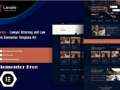 Lavale - Lawyer Attorney and Law Firm Elementor Template Kit