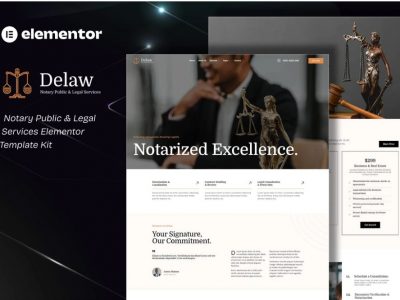 Delaw - Notary Public & Legal Services Elementor Template Kit