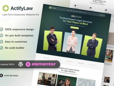 ActifyLaw - Law Firm Corporate Elementor Template Kit