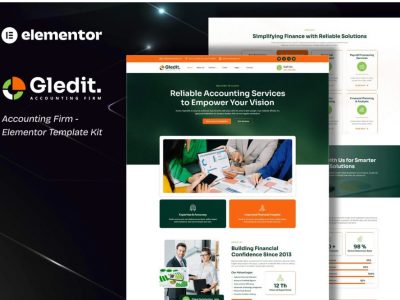 Gledit - Accounting Firm Elementor Template Kit