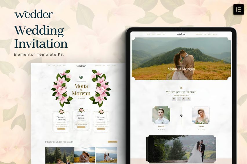 Wedder - Wedding Invitation Elementor Template Kit