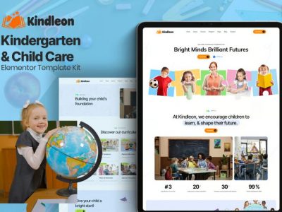 Kindleon - Kit Template Elementor untuk Taman Kanak-kanak & Perawatan Anak
