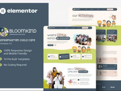 Bloomkind - Kindergarten Child Care Elementor Template Kit