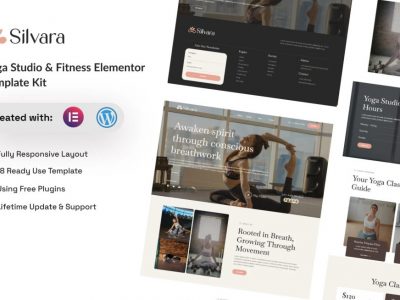 Silvara - Yoga Studio & Fitness Elementor Template Kit