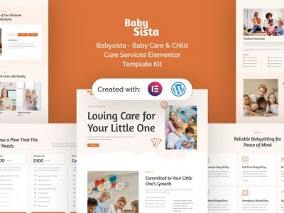 Babysista - Baby Care & Child Care Services Elementor Template Kit
