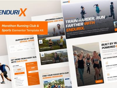 Endurix - Marathon Running Club & Sports Elementor Template Kit
