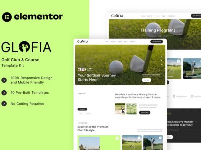 Glofia - Golf Club & Course Elementor Template Kit