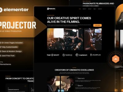 Projector - Film & Video Production Elementor Template Kit