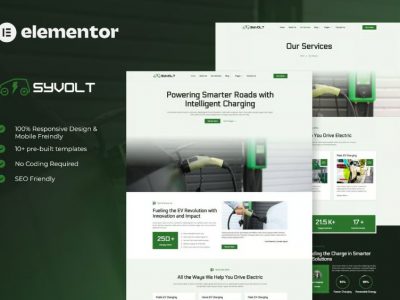 Syvolt - Electric Vehicle & Charging Station Elementor Template Kit