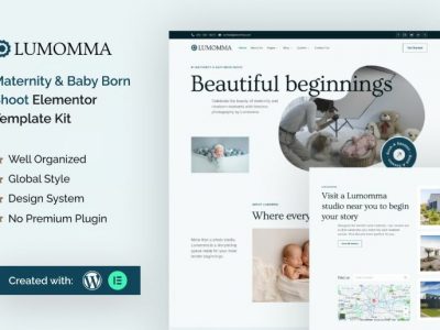 Lumomma Maternity & Baby Born Shoot Elementor Template Kit