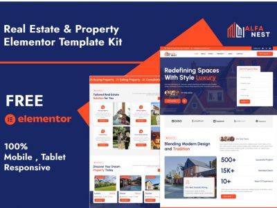 Alfanest - Real Estate & Property Elementor Template Kit