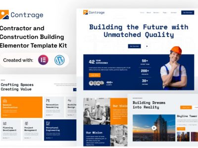 Contrage - Contractor and Construction Building Elementor Template Kit