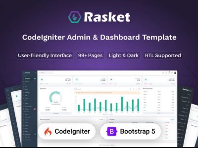 Rasket - CodeIgniter Admin Dashboard Template