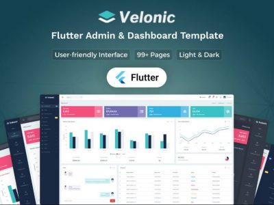 Velonic - Flutter Admin & Dashboard UI Kit By Techzaa